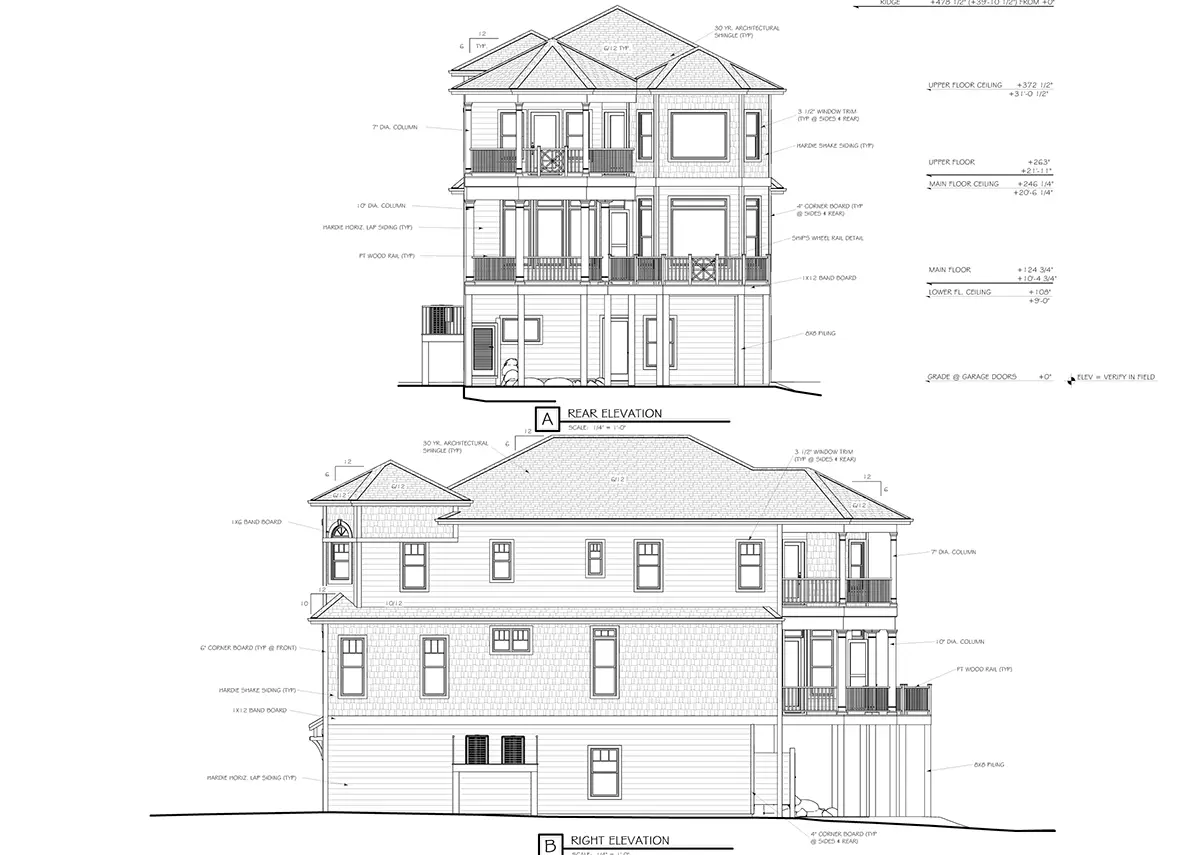 Projekt domu dwupiętrowego o pow. 355 m²: 4 Sypialnie, Gabinet, 4 Łazienki, Otwarta kuchnia, Garaż