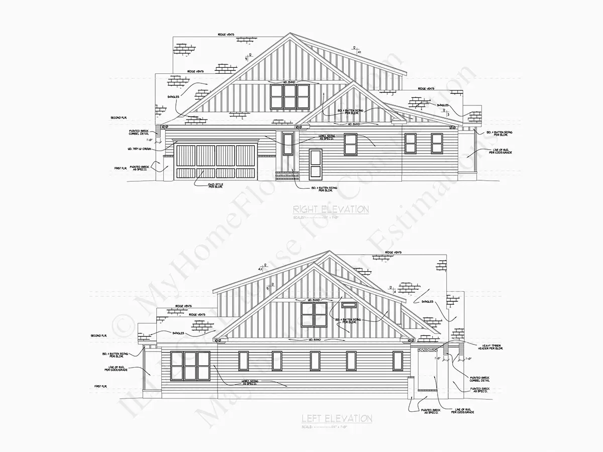 Projekt domu z poddaszem użytkowym o pow. 379 m²: 4 Sypialnie, Gabinet, 6 Łazienki, Otwarta kuchnia, Garaż
