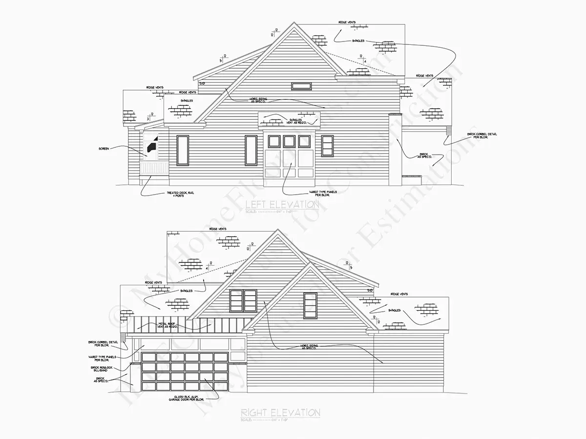 Projekt domu piętrowego o pow. 381 m²: 4 Sypialnie, 5 Łazienki, Otwarta kuchnia, Garaż