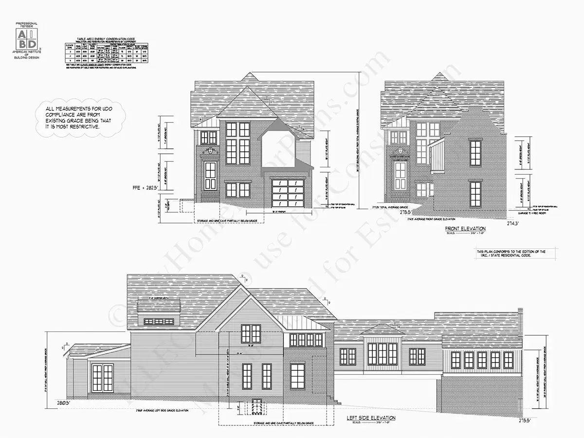 Projekt domu piętrowego + piwnicą o pow. 414 m²: 4 Sypialnie, Gabinet, 6 Łazienki, Otwarta kuchnia, Garaż