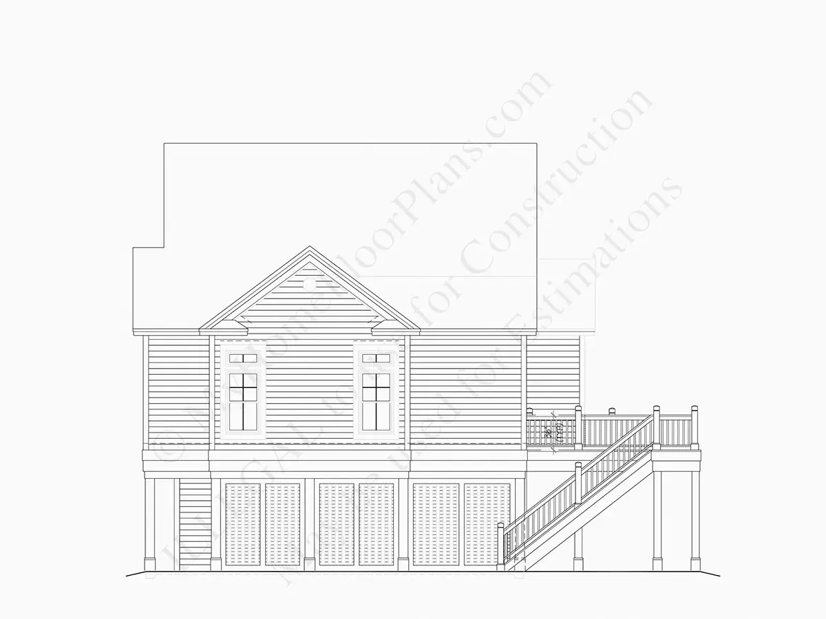 Elewacje 15 – Projekt domu dwupiętrowego o pow. 204 m²: 3 Sypialnie, 4 Łazienki, bez Garażu — 44908R