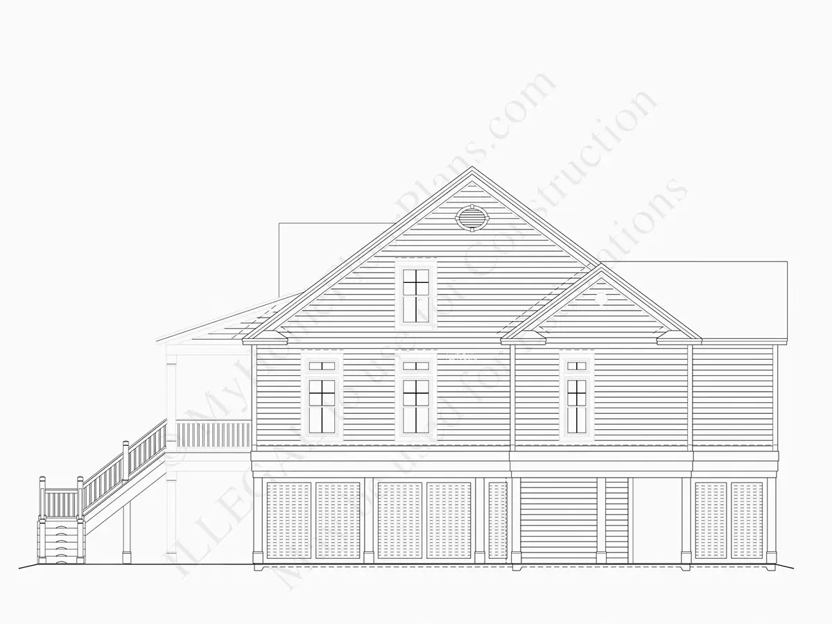 Elewacje 13 – Projekt domu dwupiętrowego o pow. 204 m²: 3 Sypialnie, 4 Łazienki, bez Garażu — 44908R