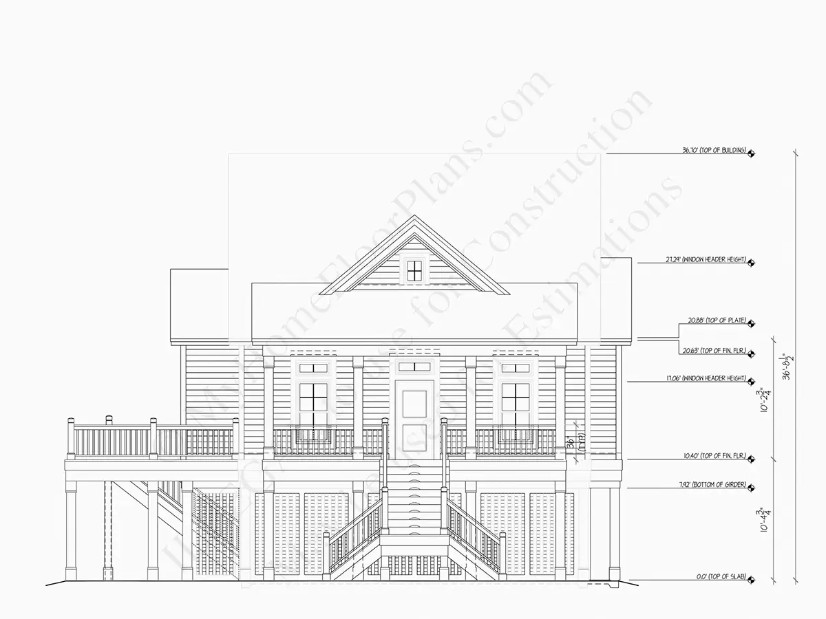 Elewacje 12 – Projekt domu dwupiętrowego o pow. 204 m²: 3 Sypialnie, 4 Łazienki, bez Garażu — 44908R