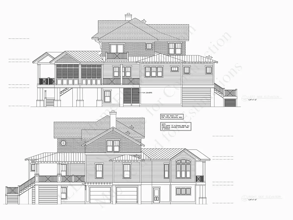 Elewacje 31 – Projekt domu dwupiętrowego o pow. 585 m²: 5 Sypialnie, Gabinet, 7 Łazienki, Otwarta kuchnia, Garaż — 10297R