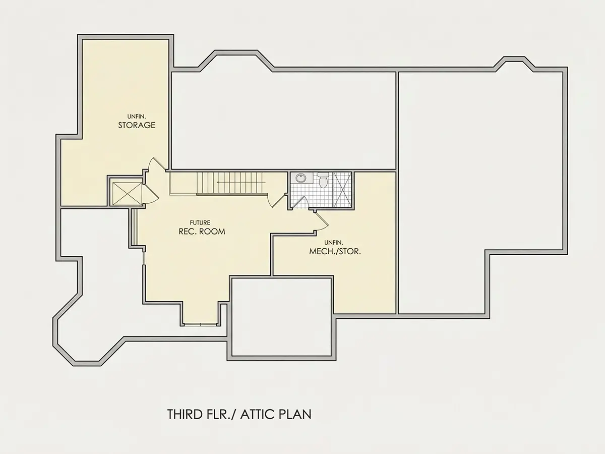 2. piętro 23 – Projekt domu dwupiętrowego o pow. 497 m²: 5 Sypialnie, Gabinet, 6 Łazienki, Garaż — 85576R