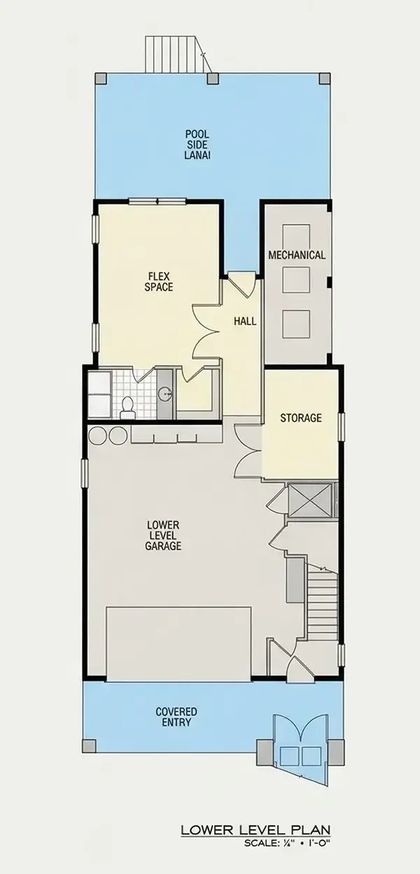 Piwnica 24 – Projekt domu dwupiętrowego o pow. 372 m²: 3 Sypialnie, 5 Łazienki, Otwarta kuchnia, Garaż — 58990R