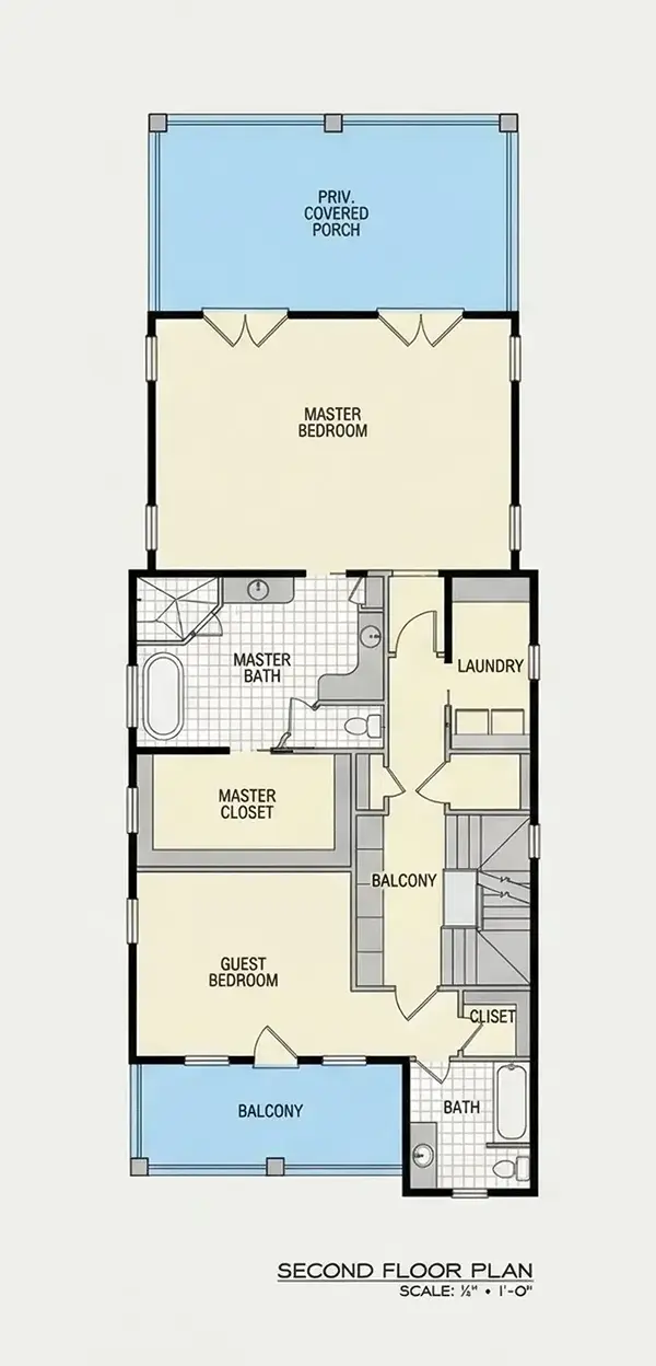 1. piętro 26 – Projekt domu dwupiętrowego o pow. 372 m²: 3 Sypialnie, 5 Łazienki, Otwarta kuchnia, Garaż — 58990R