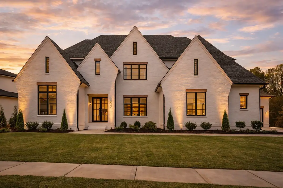 Główne obrazy 4 – Projekt domu piętrowego + piwnicą o pow. 599 m²: 6 Sypialnie, Gabinet, 8 Łazienki, Otwarta kuchnia, Garaż — 36963R