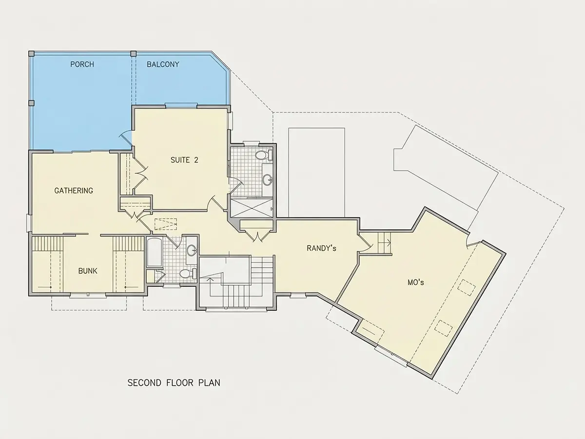 1. piętro 9 – Projekt domu More o pow. 377 m²: 3 Sypialnie, 4 Łazienki, Garaż — 81823R