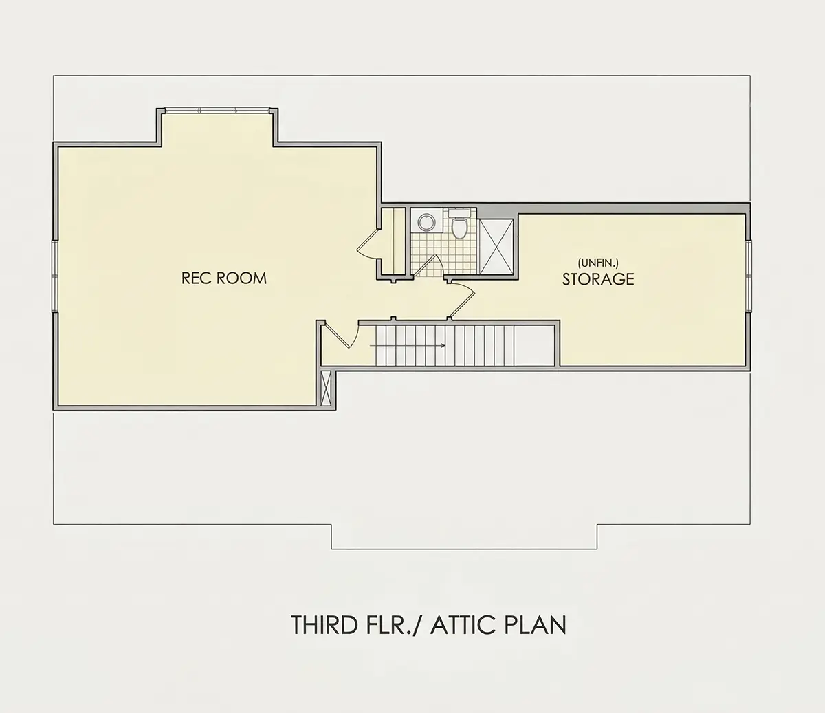 2. piętro 10 – Projekt domu dwupiętrowego o pow. 372 m²: 5 Sypialnie, Gabinet, 6 Łazienki, Otwarta kuchnia, Garaż — 29445R