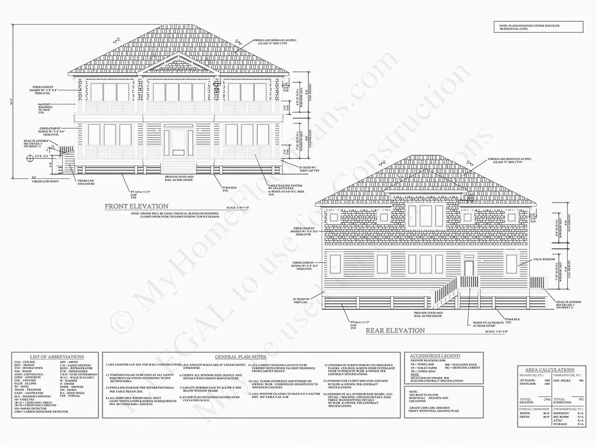 Elewacje 23 – Projekt domu piętrowego o pow. 276 m²: 4 Sypialnie, 5 Łazienki, Garaż — 10386R