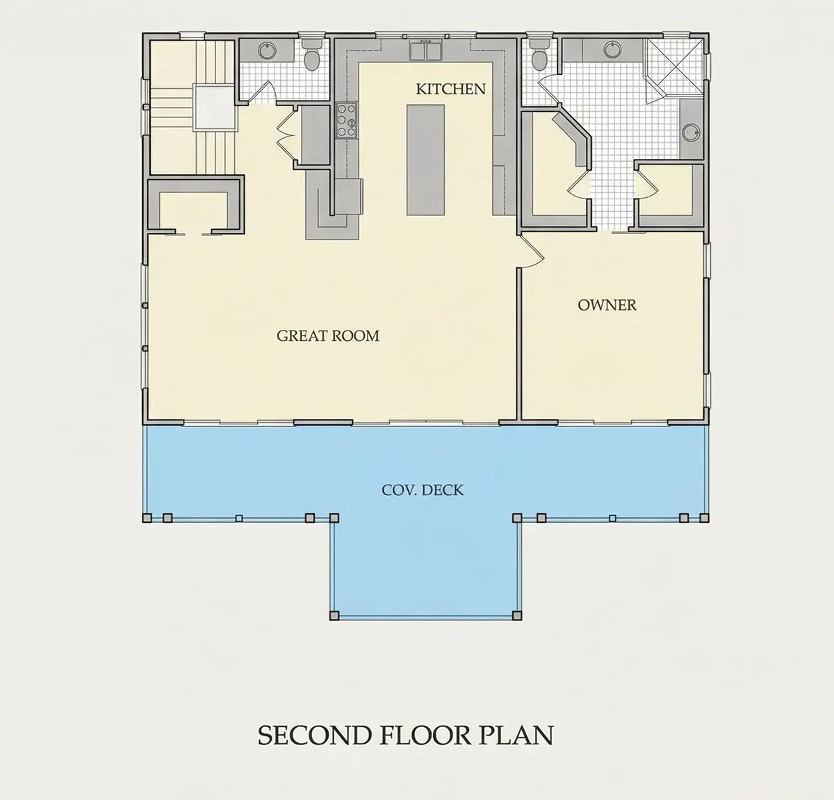 1. piętro 26 – Projekt domu piętrowego o pow. 276 m²: 4 Sypialnie, 5 Łazienki, Garaż — 10386R