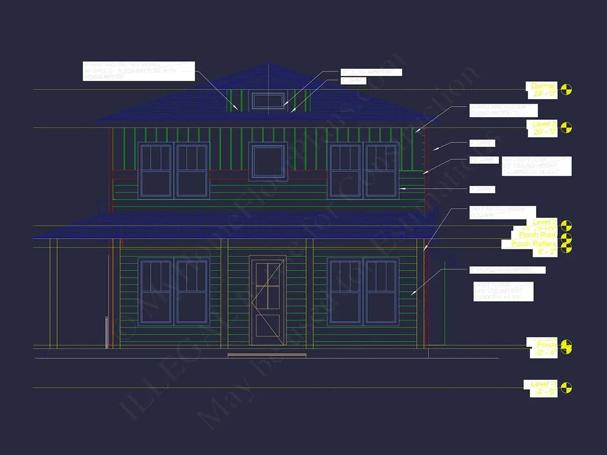 Elewacje 20 – Projekt domu piętrowego o pow. 246 m²: 3 Sypialnie, Gabinet, 4 Łazienki, Otwarta kuchnia, bez Garażu — 39006R