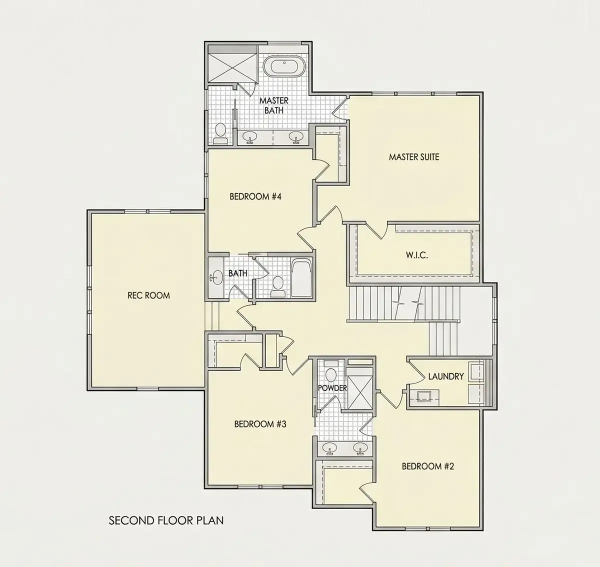 1. piętro 23 – Projekt domu piętrowego o pow. 413 m²: 5 Sypialnie, 5 Łazienki, Otwarta kuchnia, Garaż — 95263R