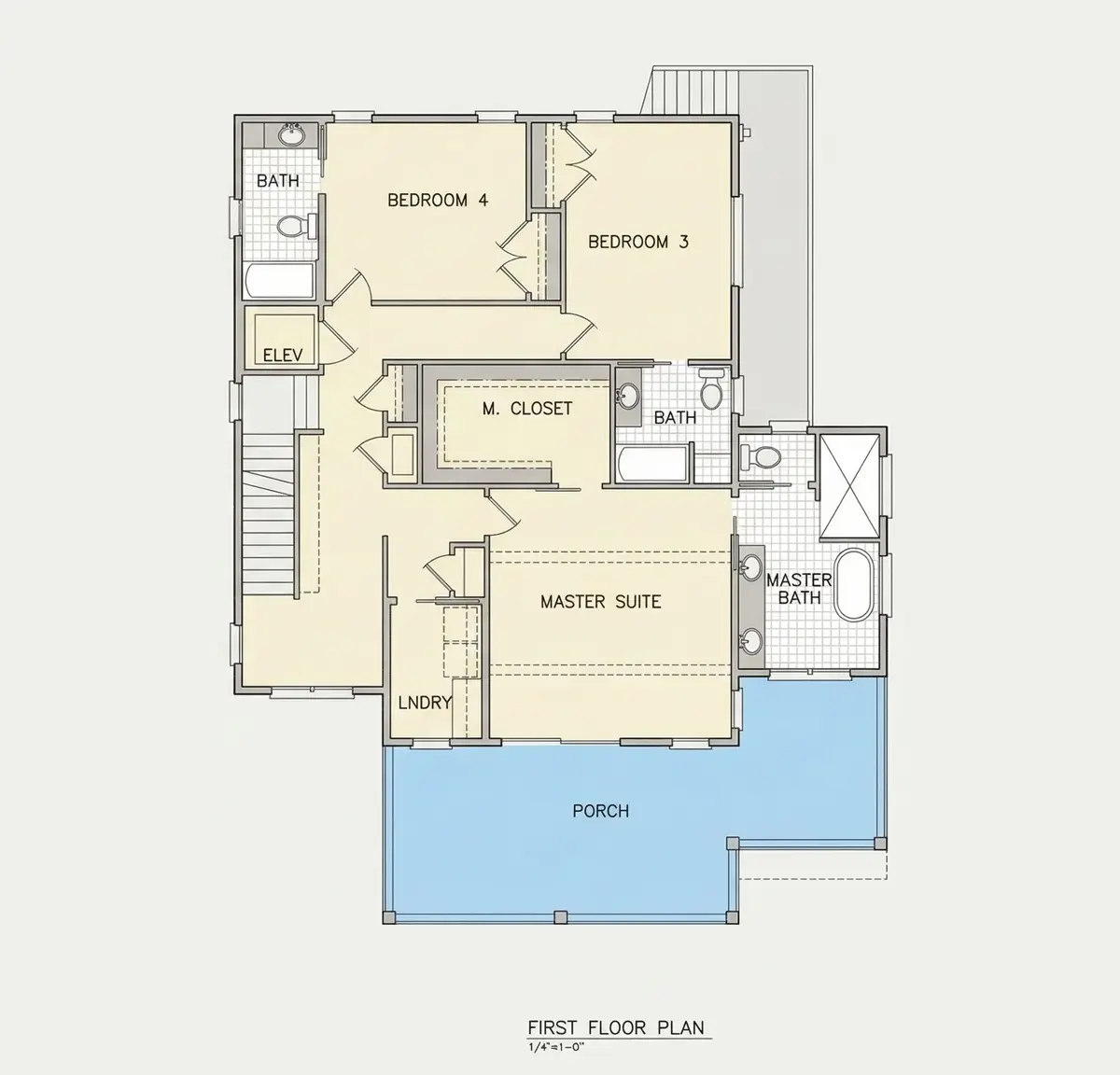 Parter 10 – Projekt domu dwupiętrowego o pow. 308 m²: 4 Sypialnie, 5 Łazienki, Otwarta kuchnia, Garaż — 90946R