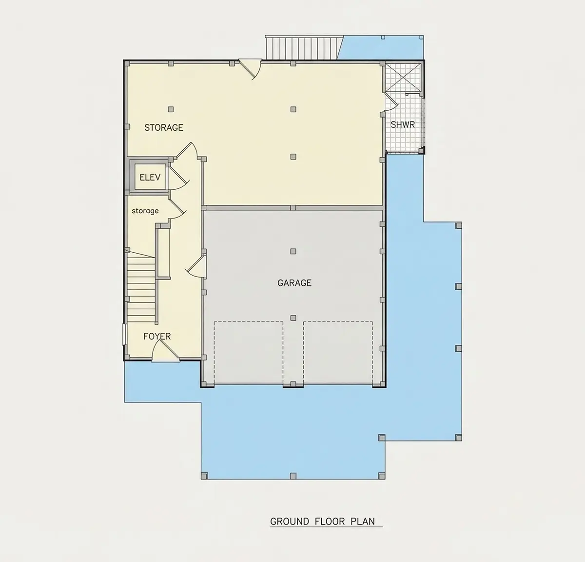 Piwnica 9 – Projekt domu dwupiętrowego o pow. 308 m²: 4 Sypialnie, 5 Łazienki, Otwarta kuchnia, Garaż — 90946R