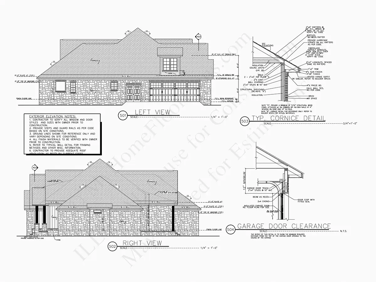 Elewacje 17 – Projekt domu z poddaszem użytkowym o pow. 241 m²: 4 Sypialnie, 4 Łazienki, Otwarta kuchnia, Garaż — 14691R