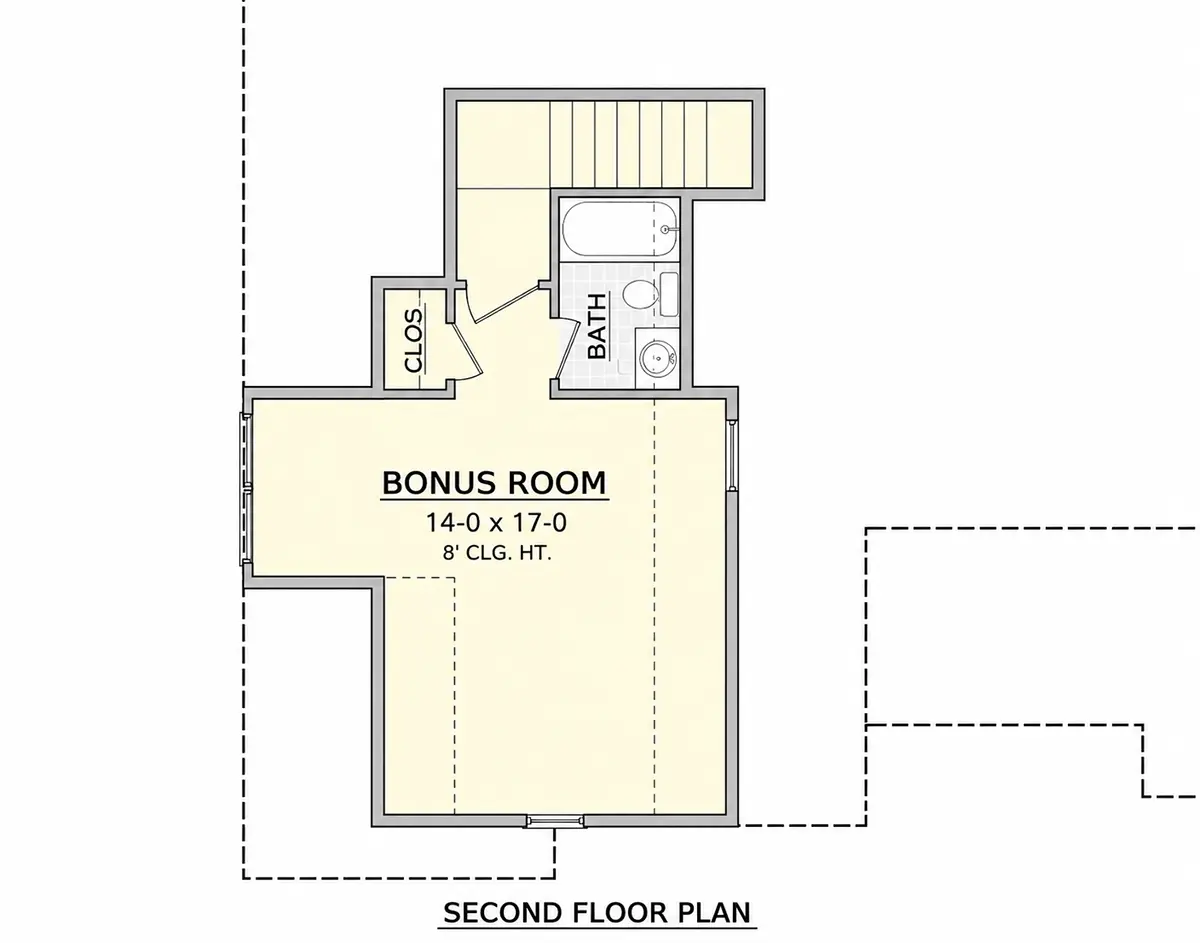1. piętro 19 – Projekt domu z poddaszem użytkowym o pow. 241 m²: 4 Sypialnie, 4 Łazienki, Otwarta kuchnia, Garaż — 14691R