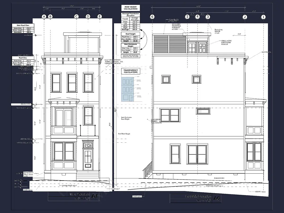 Elewacje 5 – Projekt domu dwupiętrowego o pow. 158 m²: 3 Sypialnie, 3 Łazienki, Otwarta kuchnia, bez Garażu — 46831R