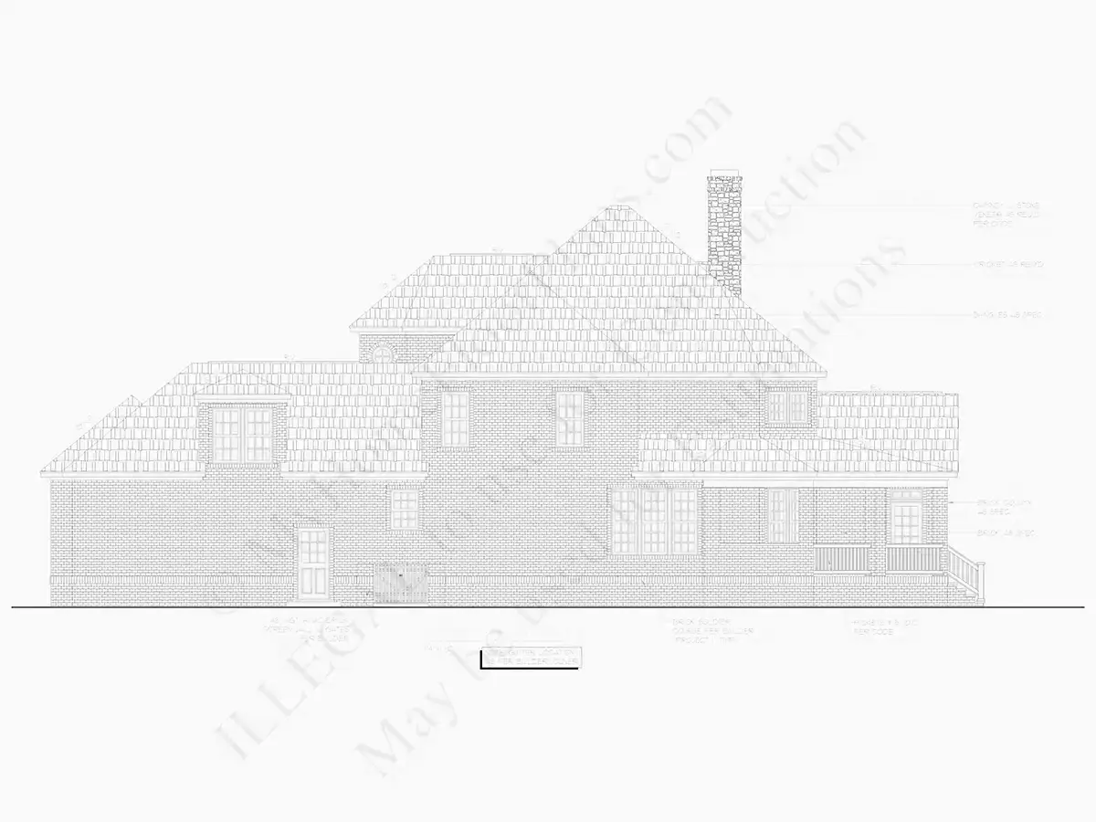 Elewacje 24 – Projekt domu piętrowego o pow. 390 m²: 4 Sypialnie, Gabinet, 5 Łazienki, Otwarta kuchnia, Garaż — 20933R