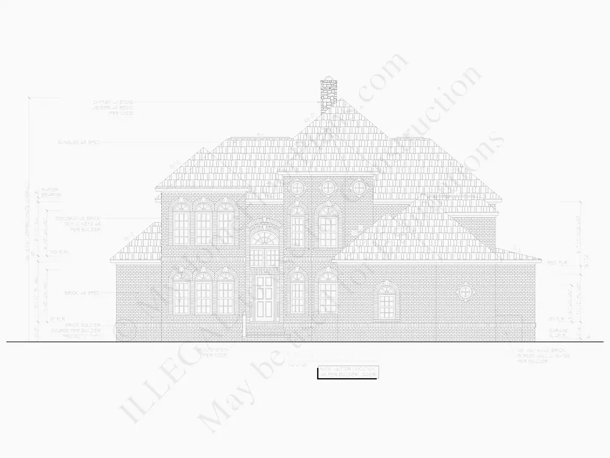 Elewacje 27 – Projekt domu piętrowego o pow. 390 m²: 4 Sypialnie, Gabinet, 5 Łazienki, Otwarta kuchnia, Garaż — 20933R