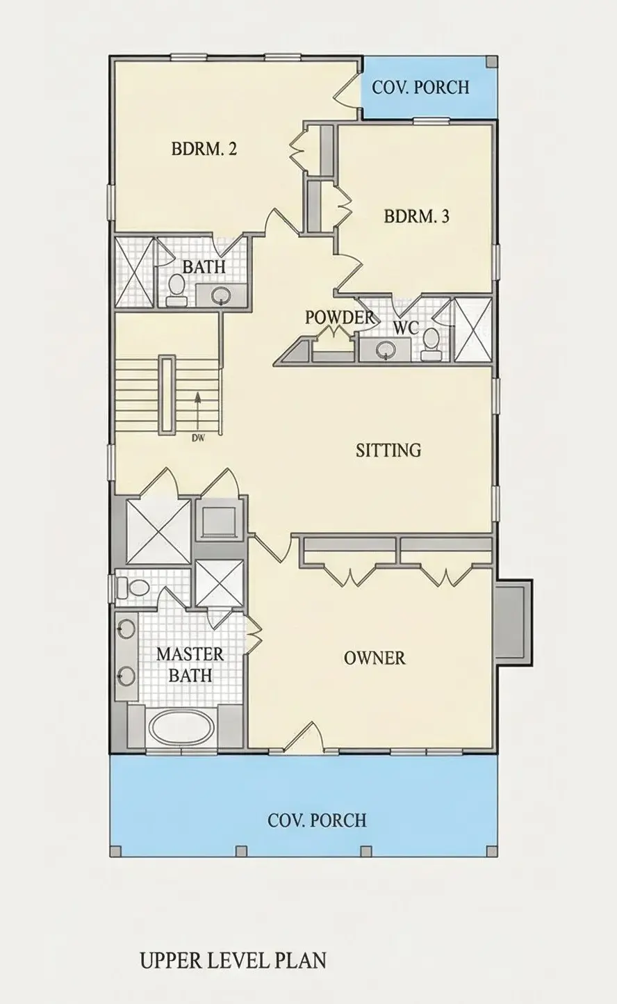 1. piętro 12 – Projekt domu dwupiętrowego o pow. 360 m²: 6 Sypialnie, 6 Łazienki, Otwarta kuchnia, Garaż — 57962R