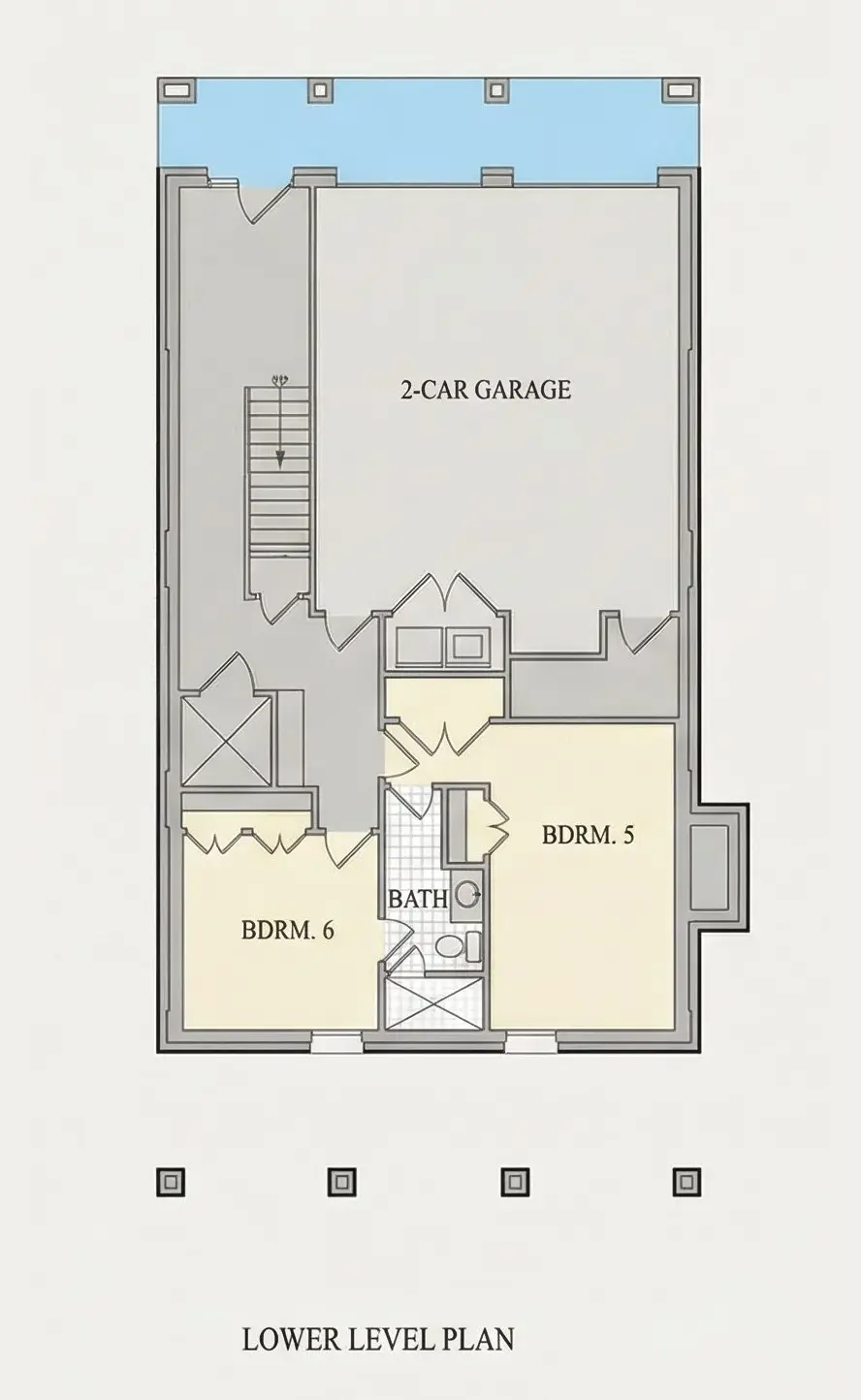 Piwnica 10 – Projekt domu dwupiętrowego o pow. 360 m²: 6 Sypialnie, 6 Łazienki, Otwarta kuchnia, Garaż — 57962R