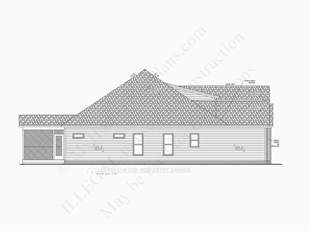 Elewacje 14 – Projekt domu z poddaszem użytkowym o pow. 263 m²: 3 Sypialnie, 3 Łazienki, Otwarta kuchnia, Garaż — 85125R