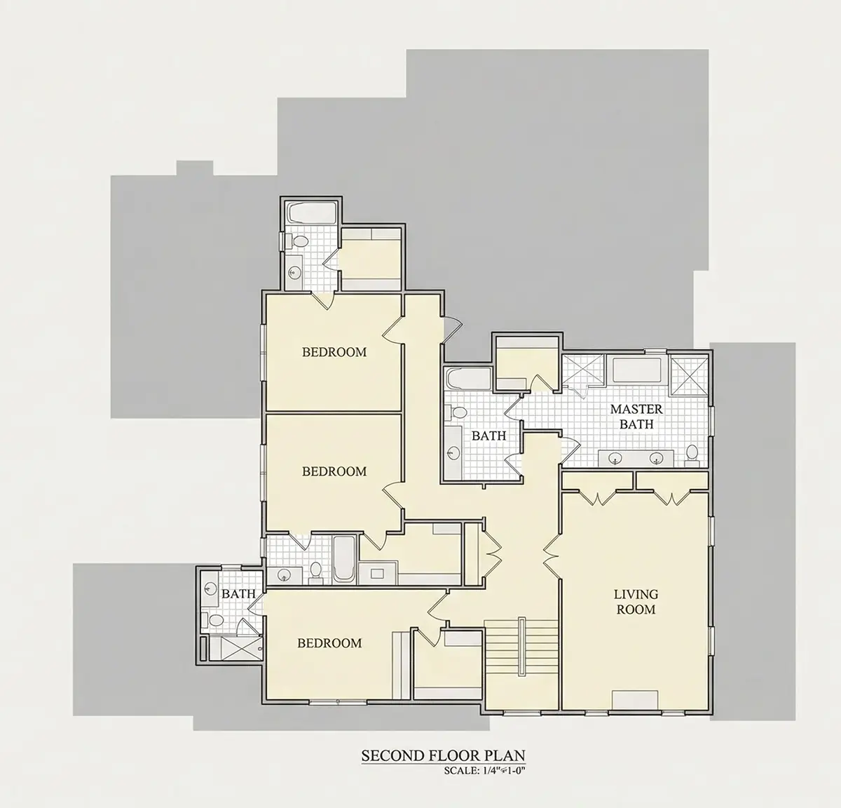 1. piętro 11 – Projekt domu piętrowego o pow. 565 m²: 6 Sypialnie, 7 Łazienki, Garaż — 25088R