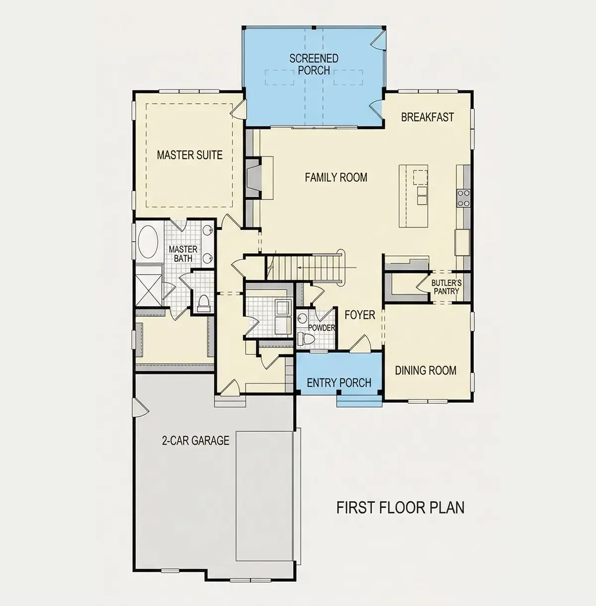 Parter 9 – Projekt domu piętrowego o pow. 292 m²: 4 Sypialnie, 4 Łazienki, Otwarta kuchnia, Garaż — 77487R