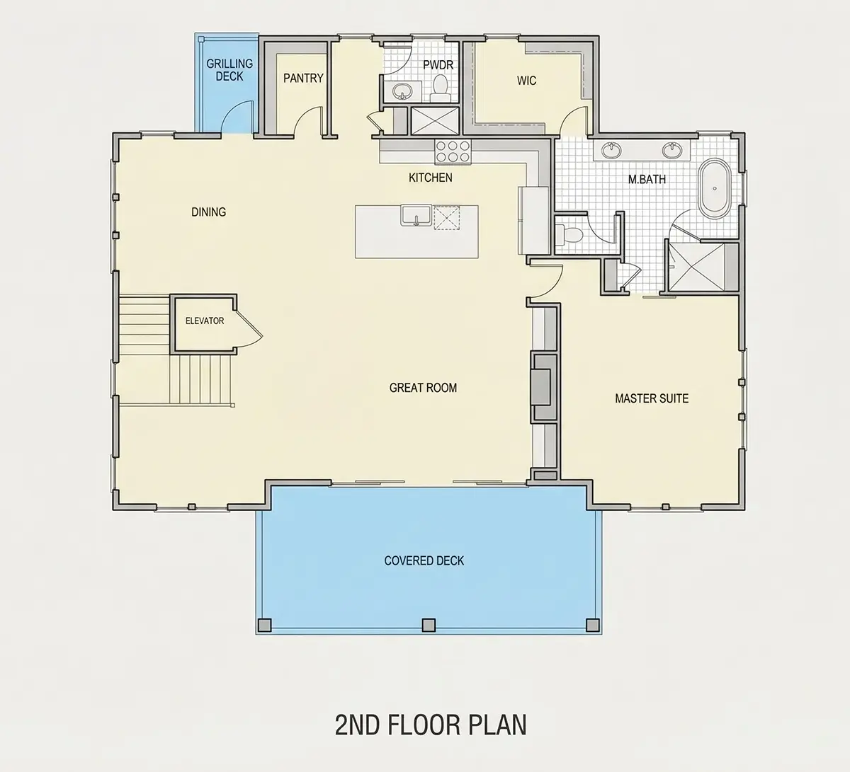 1. piętro 11 – Projekt domu dwupiętrowego o pow. 322 m²: 5 Sypialnie, 4 Łazienki, Otwarta kuchnia, Garaż — 63179R