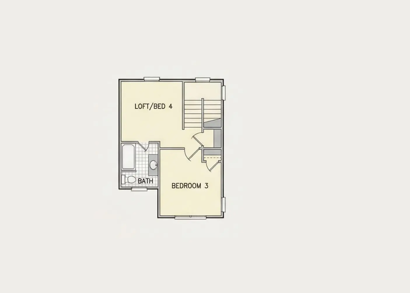 1. piętro 23 – Projekt domu piętrowego o pow. 158 m²: 4 Sypialnie, Gabinet, 4 Łazienki, Otwarta kuchnia, Garaż — 78159R