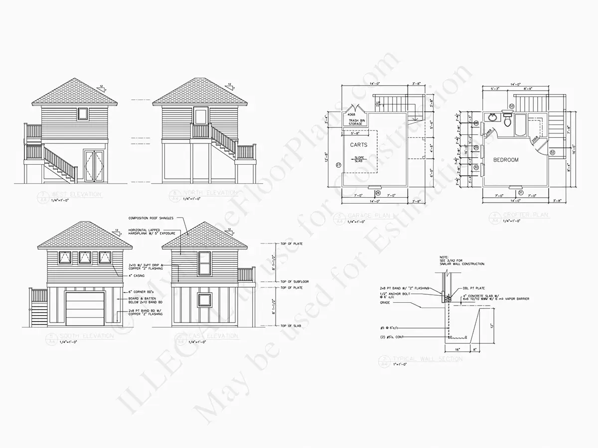 Elewacje 21 – Projekt domu piętrowego o pow. 158 m²: 4 Sypialnie, Gabinet, 4 Łazienki, Otwarta kuchnia, Garaż — 78159R