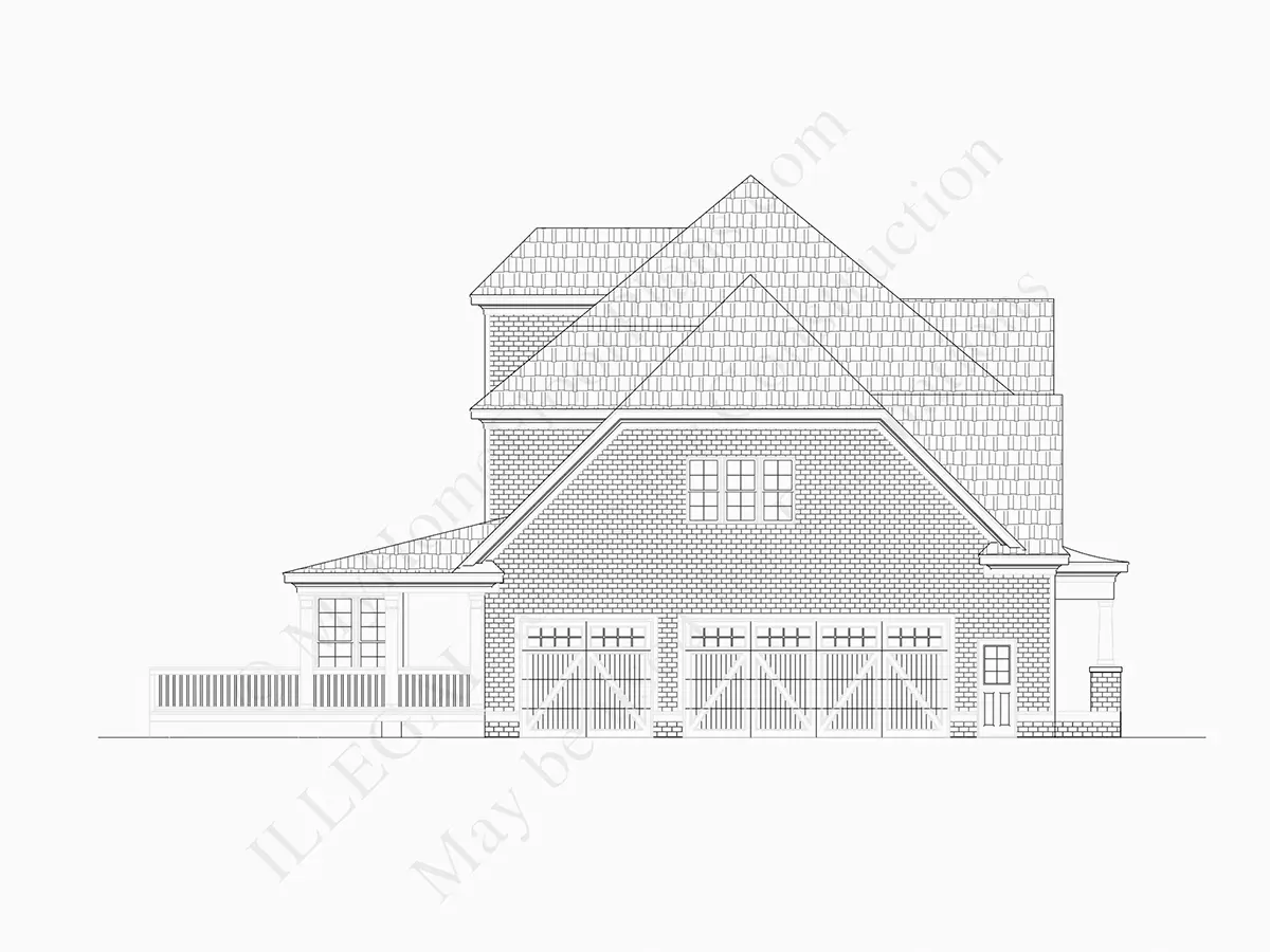 Elewacje 27 – Projekt domu piętrowego o pow. 234 m²: 4 Sypialnie, Gabinet, 3 Łazienki, Otwarta kuchnia, Garaż — 20216R