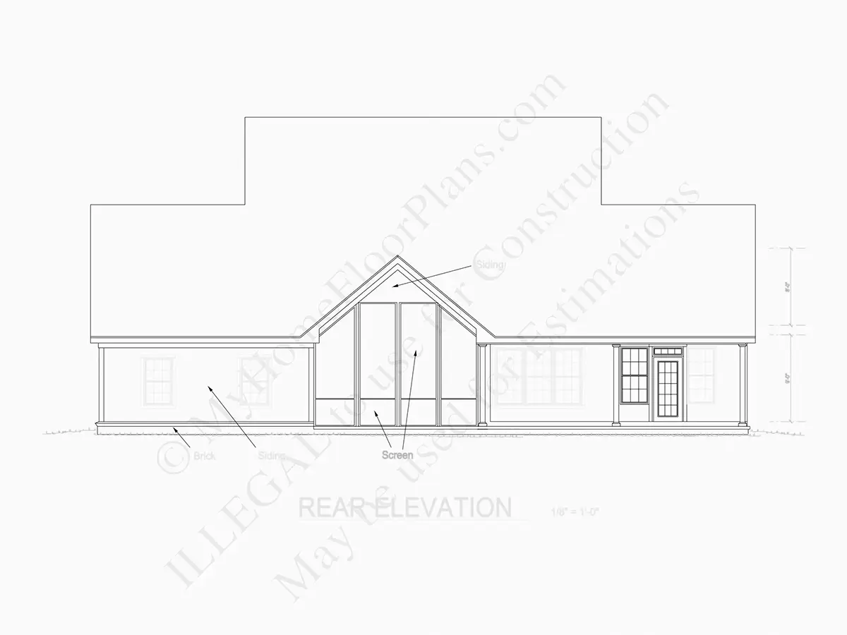 Elewacje 8 – Projekt domu piętrowego o pow. 184 m²: 3 Sypialnie, Gabinet, 4 Łazienki, Otwarta kuchnia, Garaż — 71974R