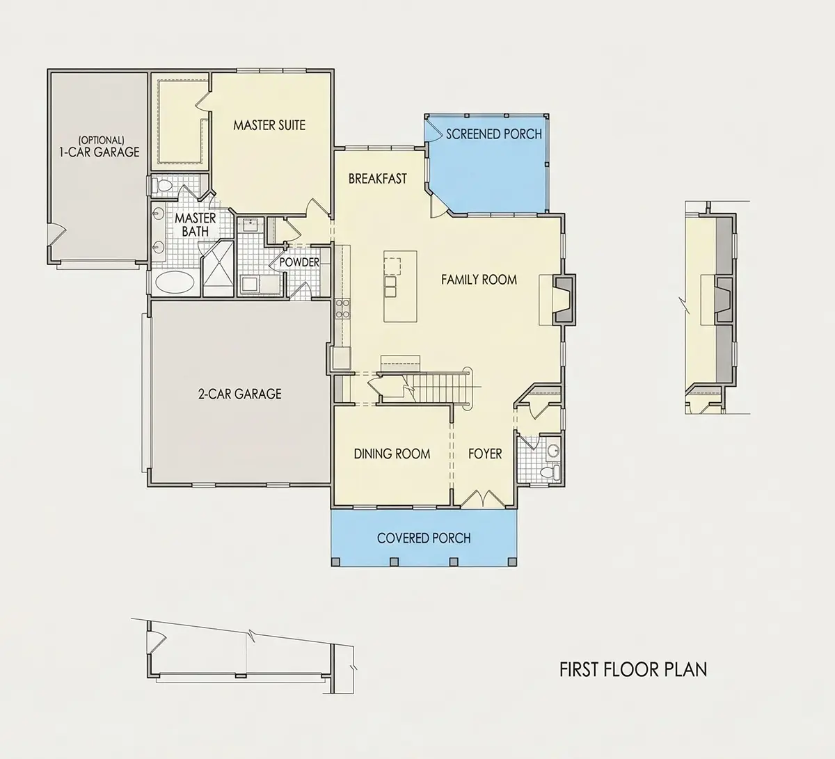 Parter 19 – Projekt domu z poddaszem użytkowym o pow. 267 m²: 4 Sypialnie, 4 Łazienki, Otwarta kuchnia, Garaż — 27410R