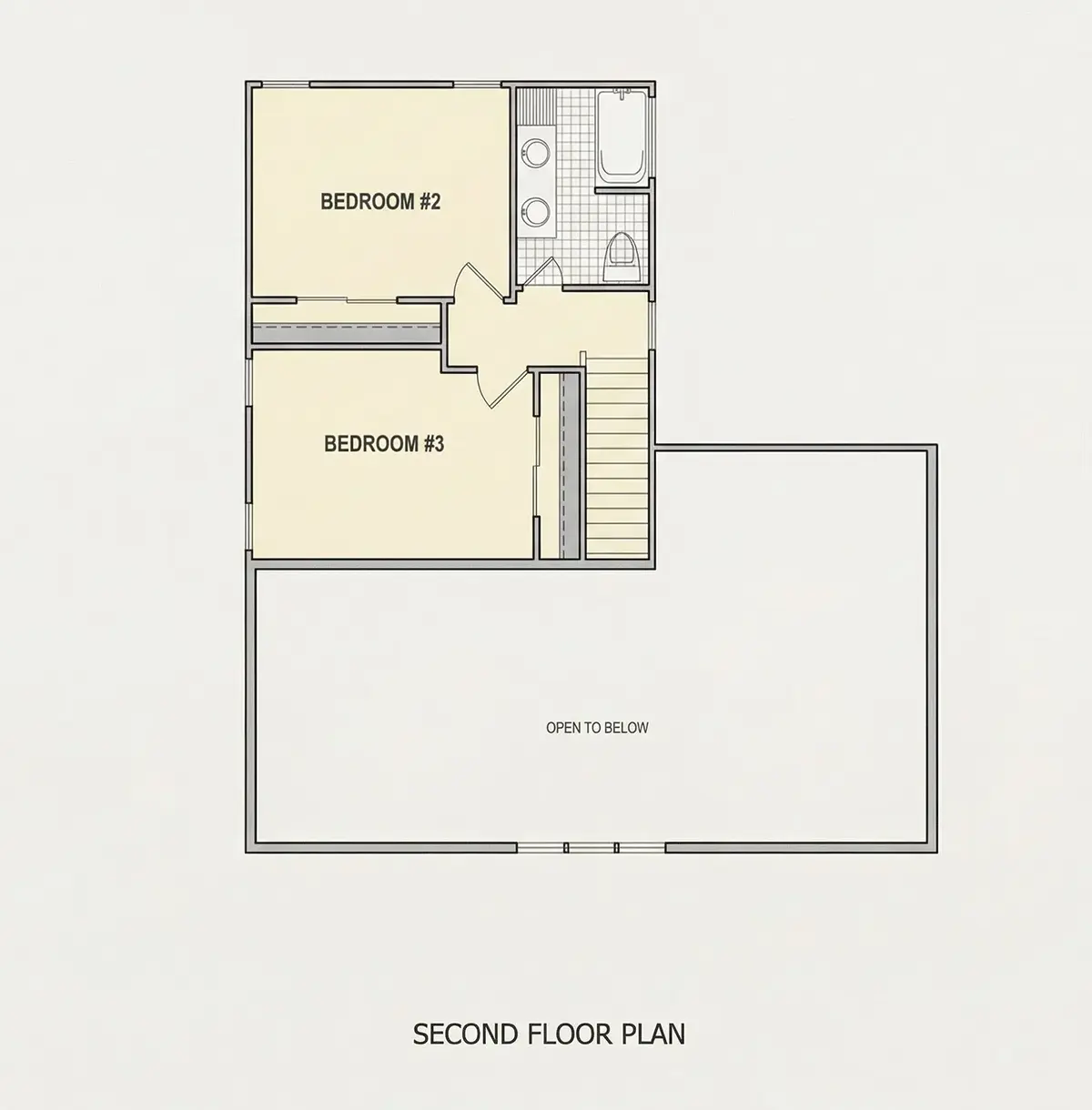 1. piętro 7 – Projekt domu z poddaszem użytkowym o pow. 162 m²: 3 Sypialnie, 3 Łazienki, Otwarta kuchnia, bez Garażu — 92980R