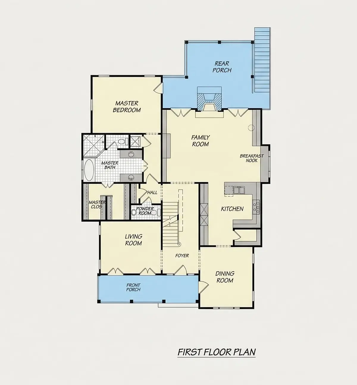 Parter 8 – Projekt domu z poddaszem użytkowym + piwnicą o pow. 295 m²: 4 Sypialnie, Gabinet, 6 Łazienki, Otwarta kuchnia, Garaż — 70856R