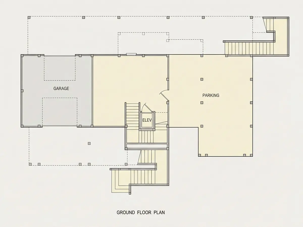 Piwnica 8 – Projekt domu dwupiętrowego o pow. 341 m²: 5 Sypialnie, 6 Łazienki, Otwarta kuchnia, Garaż — 96890R
