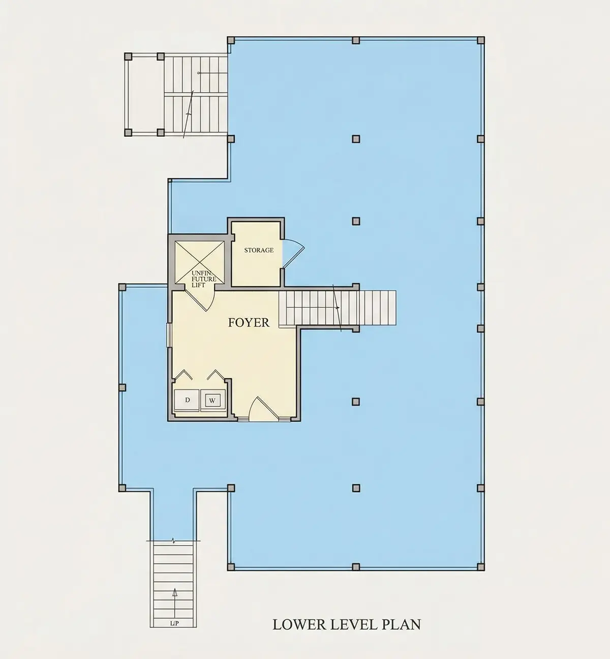 Piwnica 9 – Projekt domu dwupiętrowego o pow. 483 m²: 3 Sypialnie, Gabinet, 3 Łazienki, Otwarta kuchnia, Garaż — 15834R