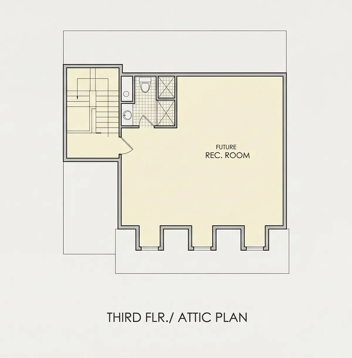 2. piętro 22 – Projekt domu dwupiętrowego o pow. 522 m²: 4 Sypialnie, Gabinet, 9 Łazienki, Otwarta kuchnia, Garaż — 95085R