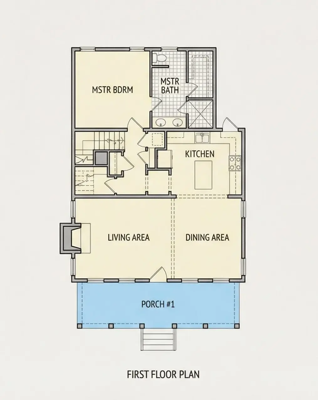 Parter 9 – Projekt domu z poddaszem użytkowym o pow. 158 m²: 3 Sypialnie, 2 Łazienki, bez Garażu — 52914R
