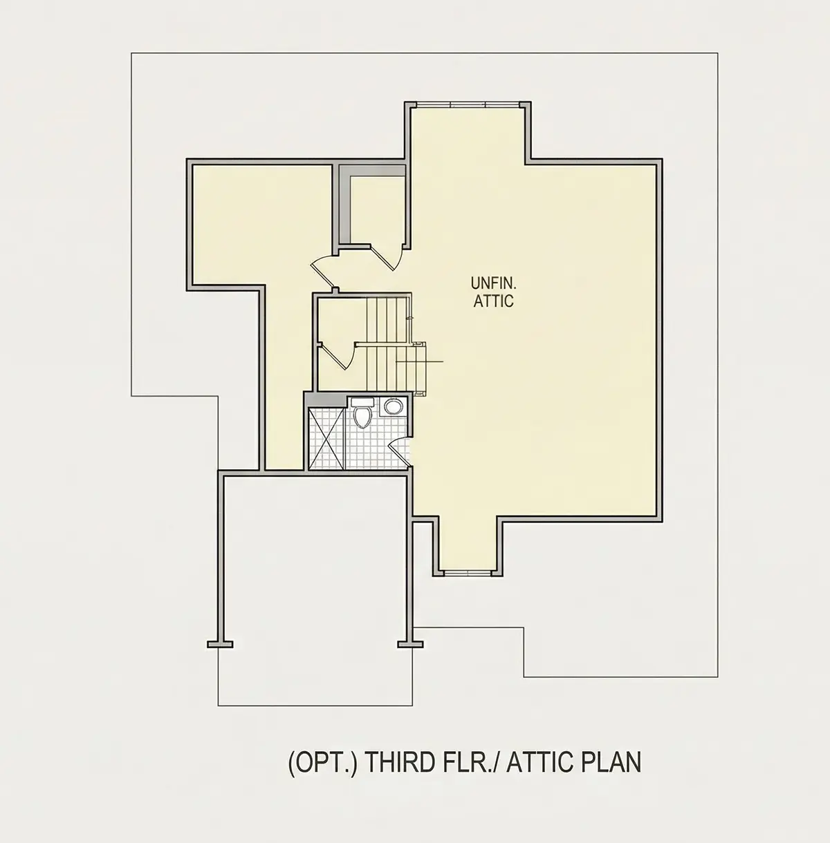 Piwnica 28 – Projekt domu piętrowego o pow. 454 m²: 5 Sypialnie, Gabinet, 5 Łazienki, Otwarta kuchnia, Garaż — 78053R