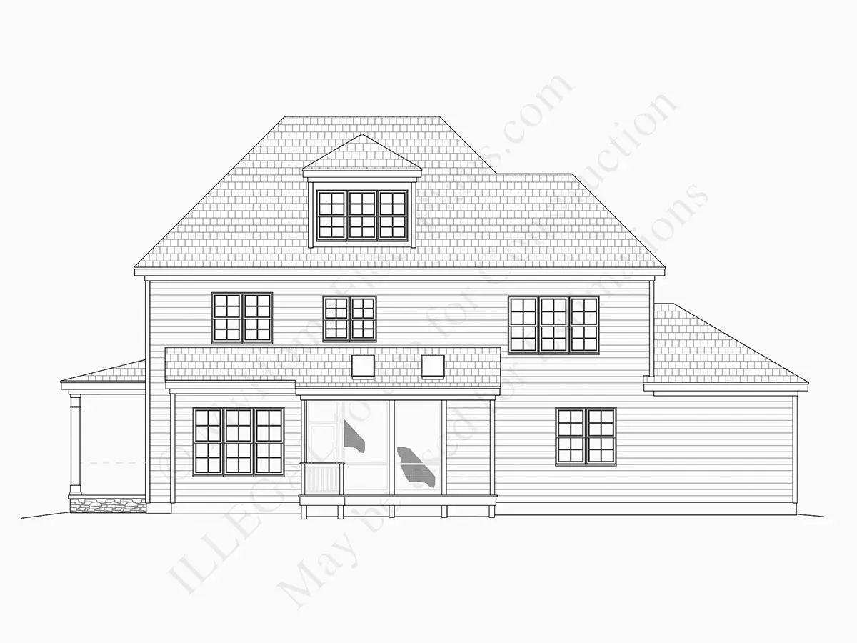 Elewacje 13 – Projekt domu piętrowego o pow. 454 m²: 5 Sypialnie, Gabinet, 5 Łazienki, Otwarta kuchnia, Garaż — 78053R