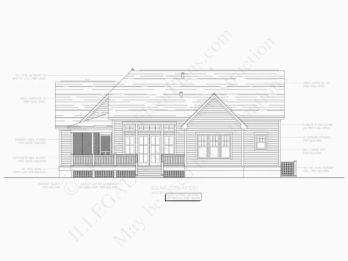 Elewacje 25 – Projekt domu z poddaszem użytkowym o pow. 247 m²: 3 Sypialnie, 5 Łazienki, Otwarta kuchnia, Garaż — 94736R