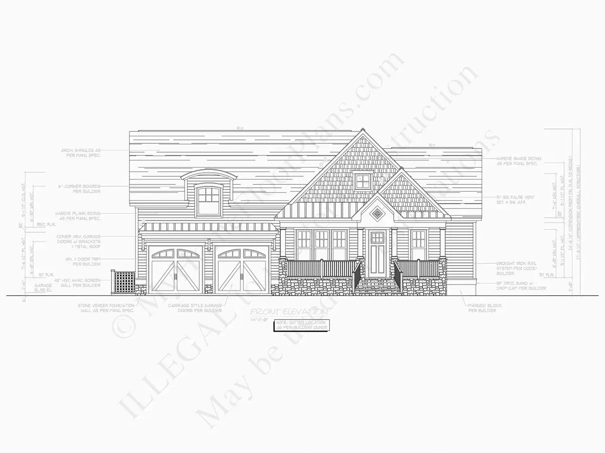 Elewacje 24 – Projekt domu z poddaszem użytkowym o pow. 247 m²: 3 Sypialnie, 5 Łazienki, Otwarta kuchnia, Garaż — 94736R