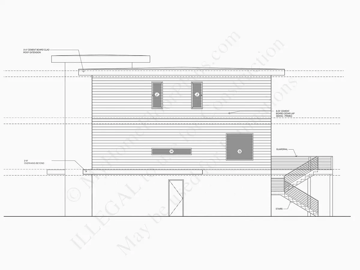 Elewacje 23 – Projekt domu dwupiętrowego o pow. 351 m²: 5 Sypialnie, Gabinet, 5 Łazienki, Otwarta kuchnia, Garaż — 70598R