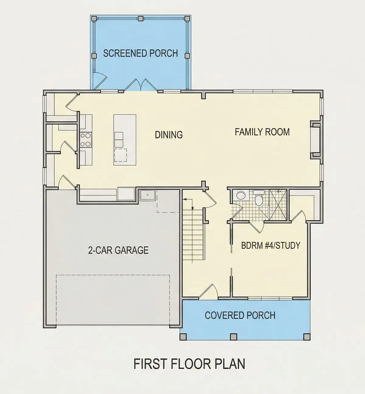 Parter 8 – Projekt domu piętrowego o pow. 223 m²: 4 Sypialnie, 3 Łazienki, Otwarta kuchnia, Garaż — 46774R