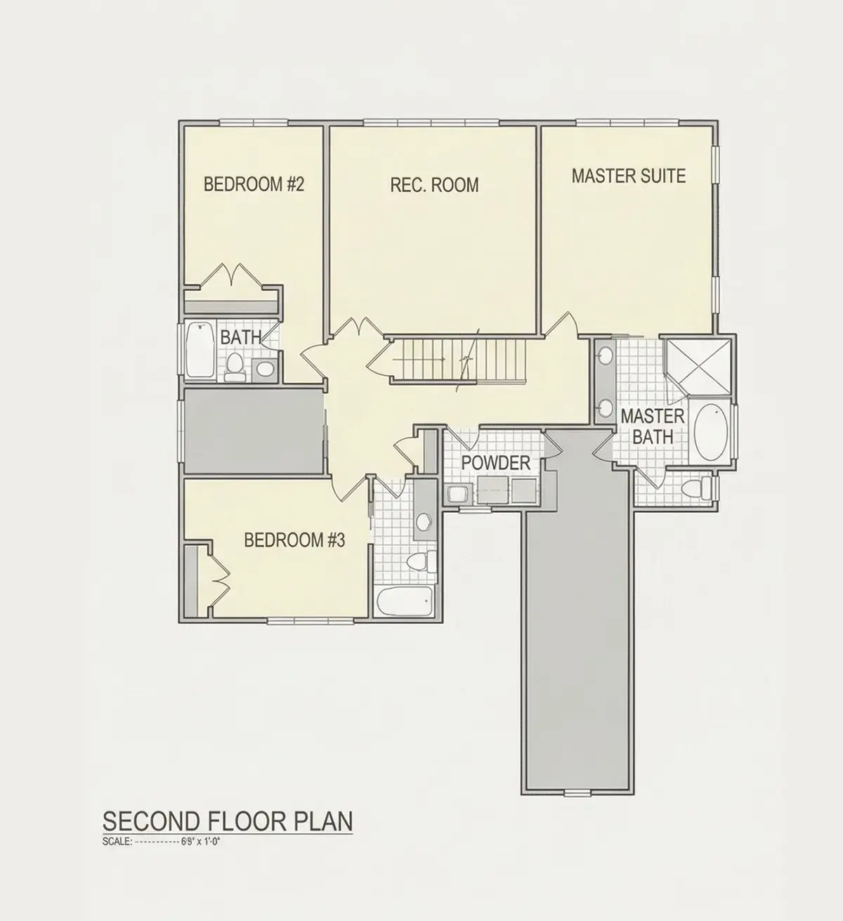 1. piętro 10 – Projekt domu dwupiętrowego o pow. 293 m²: 5 Sypialnie, 5 Łazienki, Otwarta kuchnia, Garaż — 54803R
