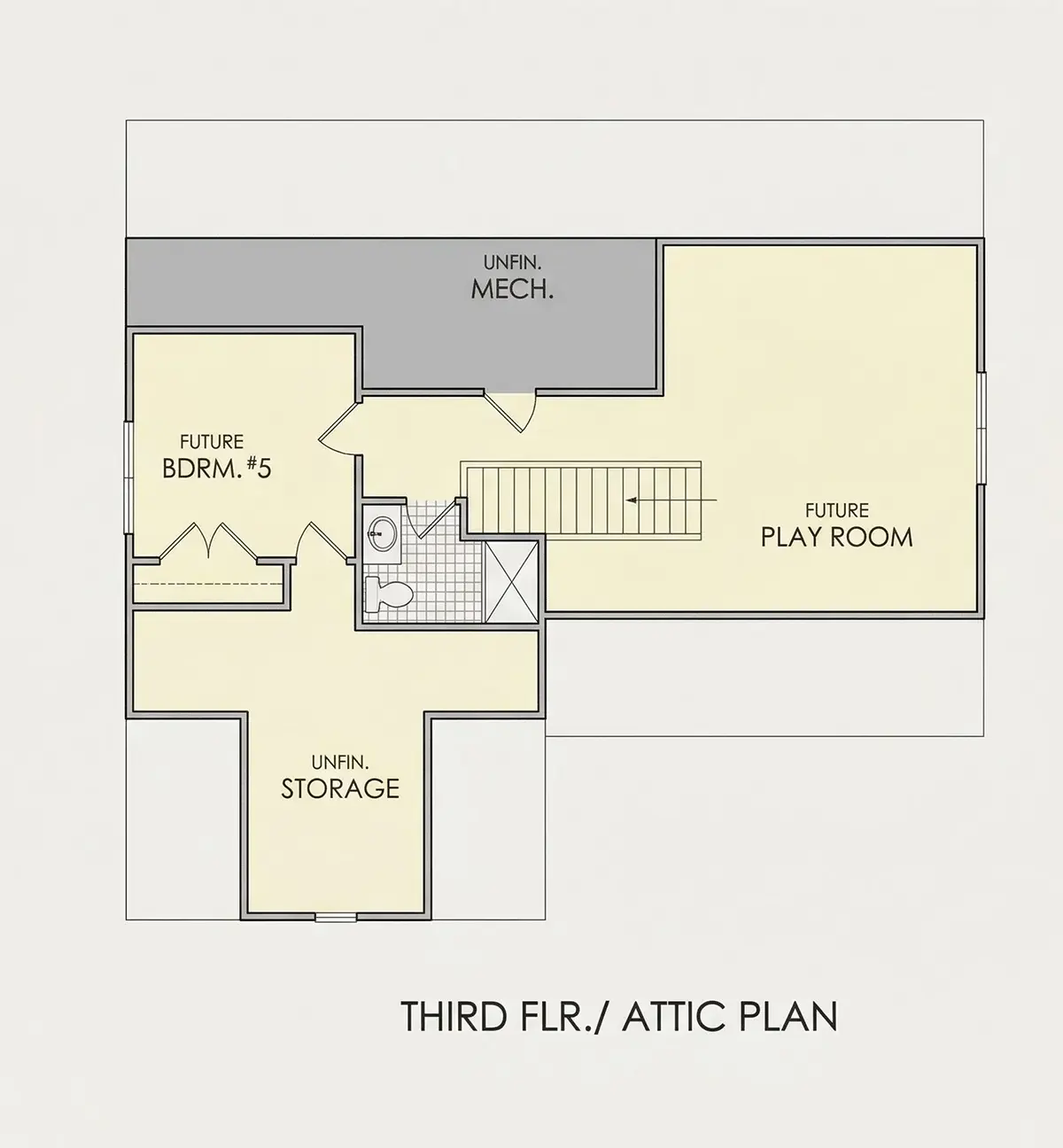 2. piętro 11 – Projekt domu dwupiętrowego o pow. 293 m²: 5 Sypialnie, 5 Łazienki, Otwarta kuchnia, Garaż — 54803R